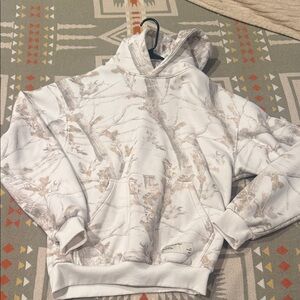 Comfrt White and Tan Camouflage Hoodie